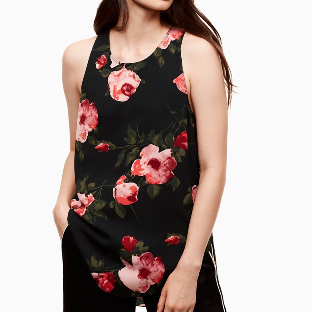 ISO Wilfred Sèvres Blouse in Black/Flame Scarlet